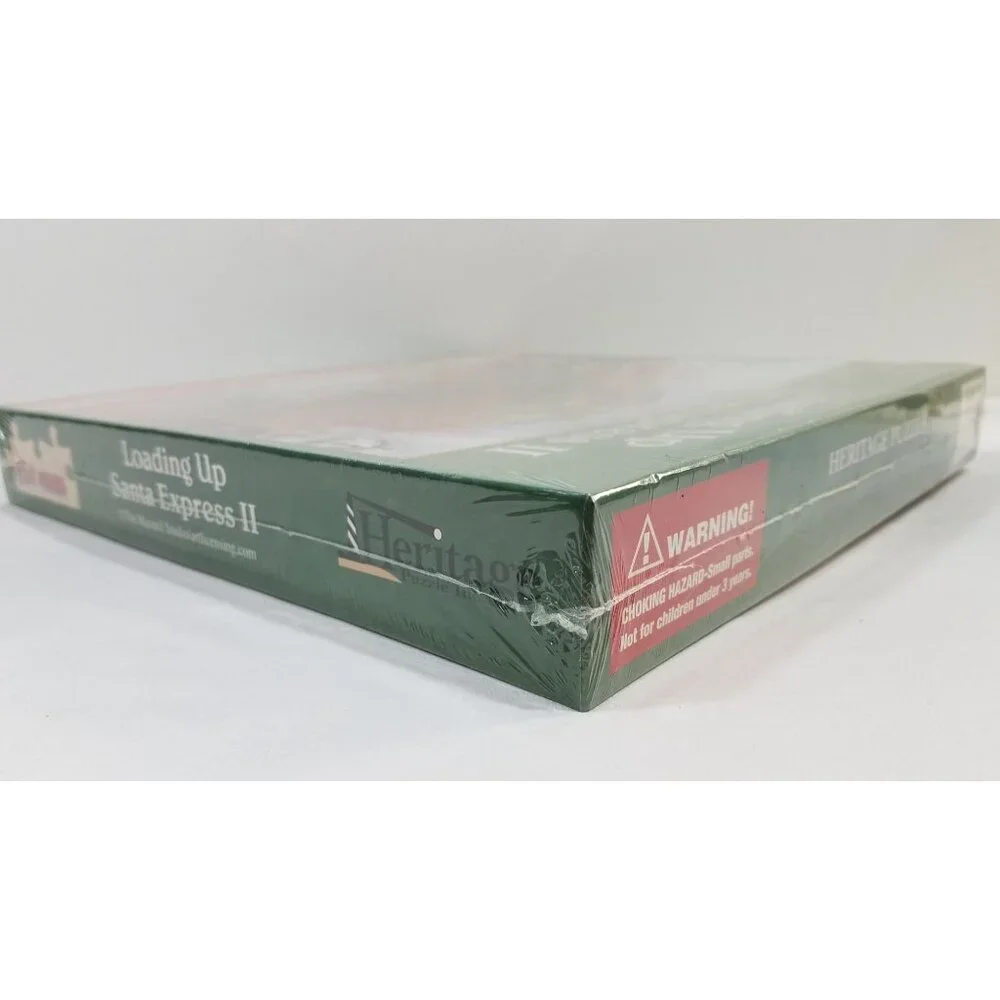 Heritage Puzzles 550 Pc Jigsaw Ribbons And Bows & Loading Up Santa Express II